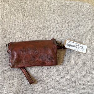 Frye Brown Leather Crossbody Bag/ Wristlet option